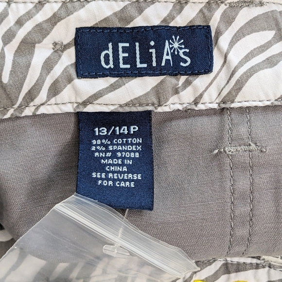 DELIA*S, Vintage Y2K, Bleeker Flared Khakis, Gray, Size 13/14 Petite. - Picture 9 of 11
